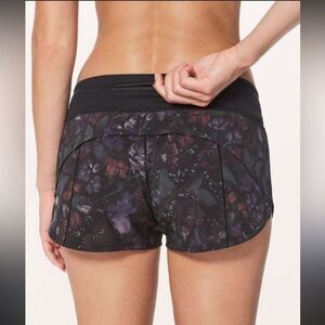 Lululemon Athletica Women's Dark Floral Athletic Shorts